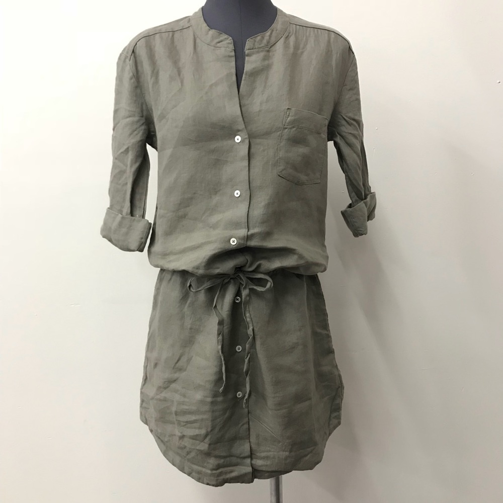 James Perse Summer Linen Shirt Dress Size 2-3
